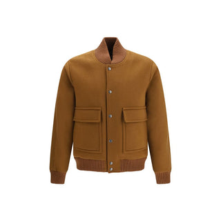 Brown Wool Oves Aries Bomber