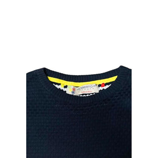Blue Cotton Men's Sweater
