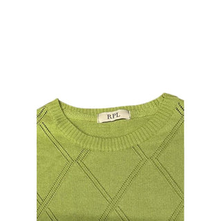Green Cotton Men Sweater