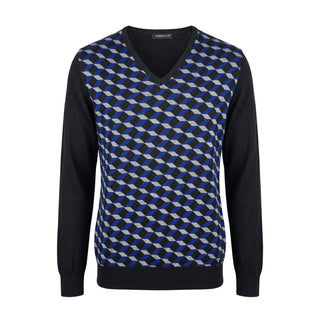 Blue Wool Men's Sweater