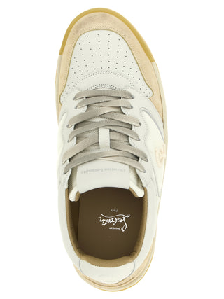 Beige Calfskin Low Top Sneakers