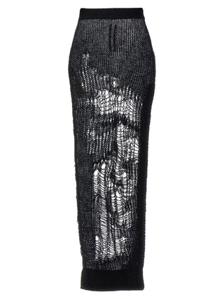 Black Nylon Mini Skirt
