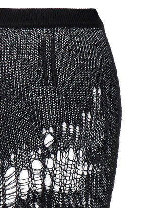 Black Nylon Mini Skirt
