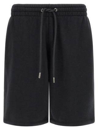 Black Cotton Bermuda Shorts