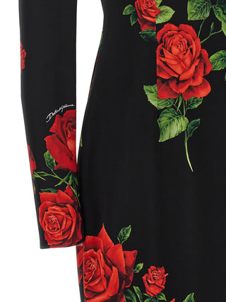 Multicolor Silk Midi Dress