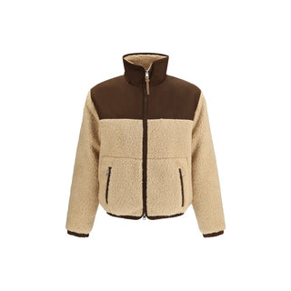 Beige Polyester Full-Length Jacket
