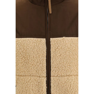 Beige Polyester Full-Length Jacket