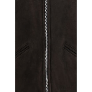 Brown Lamb Ovis Aries Leather Jacket