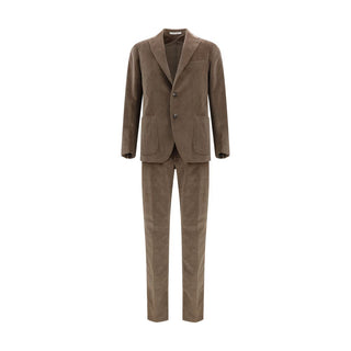 Brown Cotton Two-Piece Suit