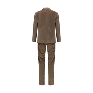 Brown Cotton Two-Piece Suit
