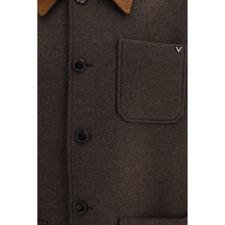 Brown Wool Oves Aries Full-Length Jacket