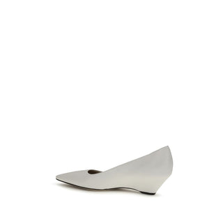White Lamb Ovis Aries Platform Pumps