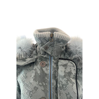 Light Blue Cotton Women's Jacket