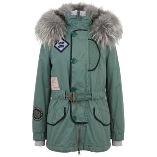 Green Cotton Women's Jacket