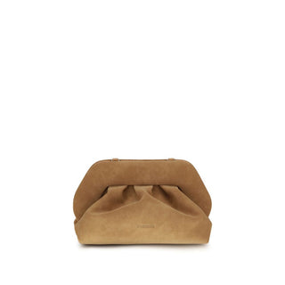 Beige Nubuc Leather Clutch Bag