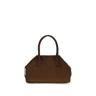 Brown Suede Leather Handbag