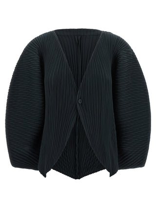Black Polyester Cardigan