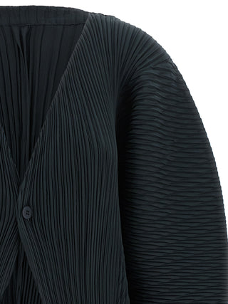 Black Polyester Cardigan