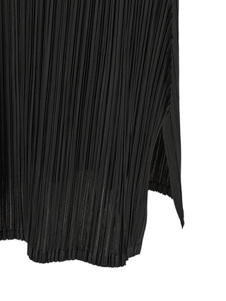 Black Polyester Midi Dress