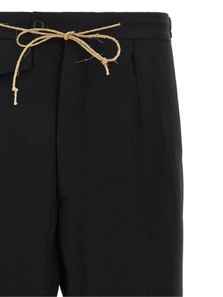 Black Virgin Wool Dress Pants