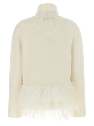 White Virgin Wool Cardigan