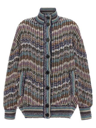 Multicolor Polyamide Cardigan