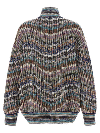 Multicolor Polyamide Cardigan