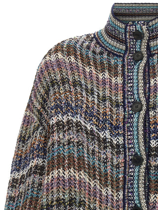 Multicolor Polyamide Cardigan