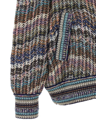 Multicolor Polyamide Cardigan
