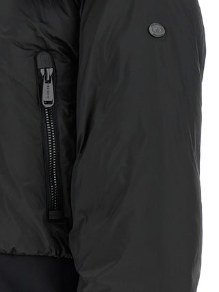 Black Polyester Full-Length Jacket