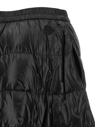 Black Polyamide Midi Skirt