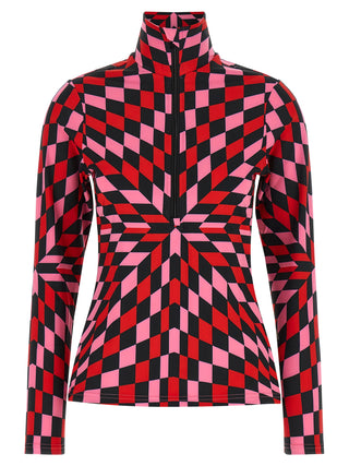 Red Polyester Cardigan