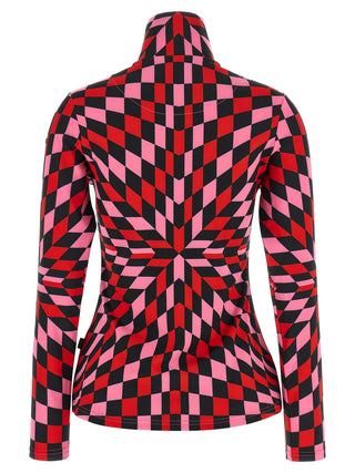 Red Polyester Cardigan