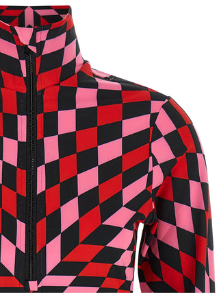 Red Polyester Cardigan
