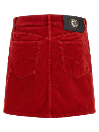 Red Cotton Long Skirt