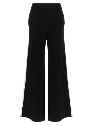 Black Merino Wool Casual Pants