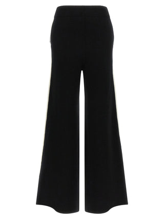 Black Merino Wool Casual Pants