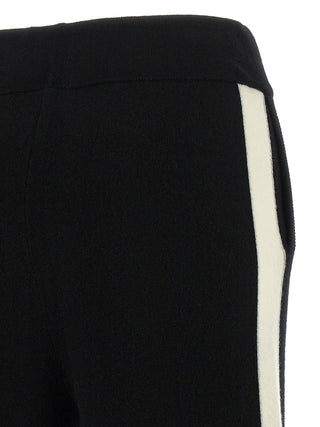 Black Merino Wool Casual Pants