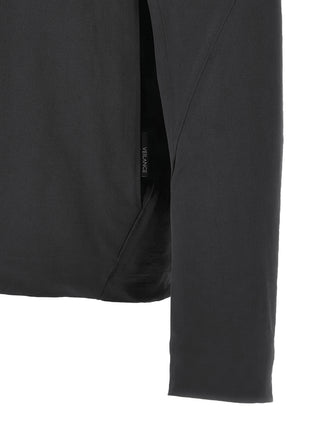 Black Nylon Sweatshirt