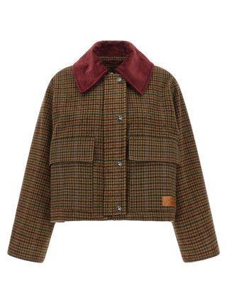Brown Wool Full-Length Jacket