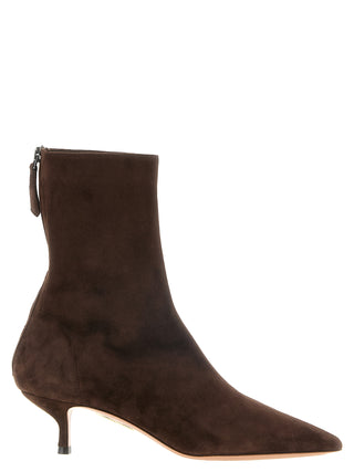 Brown Calfskin Ankle Boots