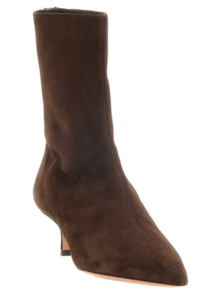 Brown Calfskin Ankle Boots