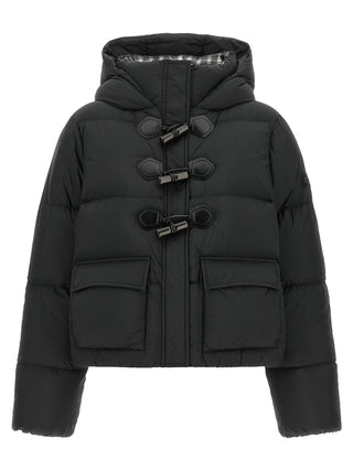 Black Polyamide Full-Length Jacket