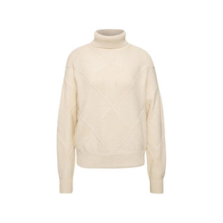 Cream Viscose Turtleneck