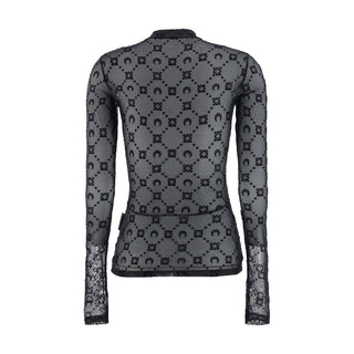 Black Polyamide Pattern Shirt