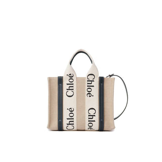 Beige Linen Tote Bag