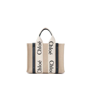Beige Linen Tote Bag