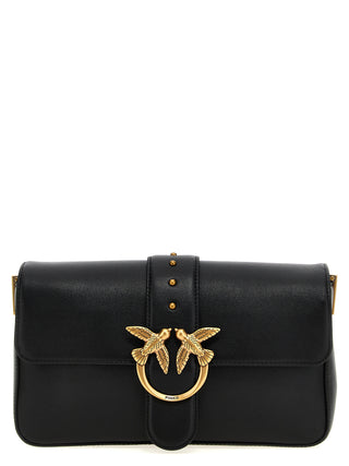 Black Calfskin Shoulder Bag