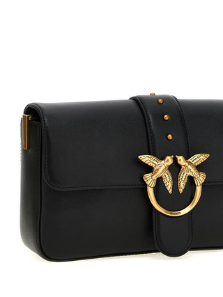 Black Calfskin Shoulder Bag
