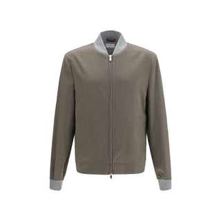Bicolor Cashmere Bomber
